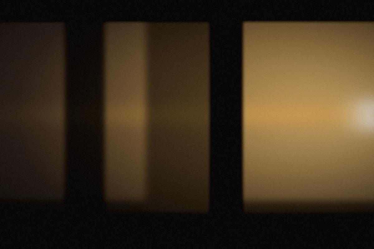 House lights coming up at the end of the day.